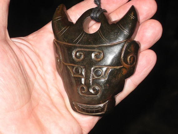 All natural hand carved grade A jade Sun God pendant, with adjustable necklace.