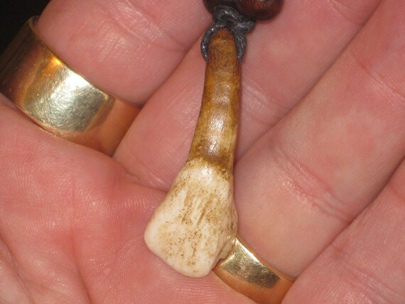 Real horse tooth surfers necklace, adjustable.
