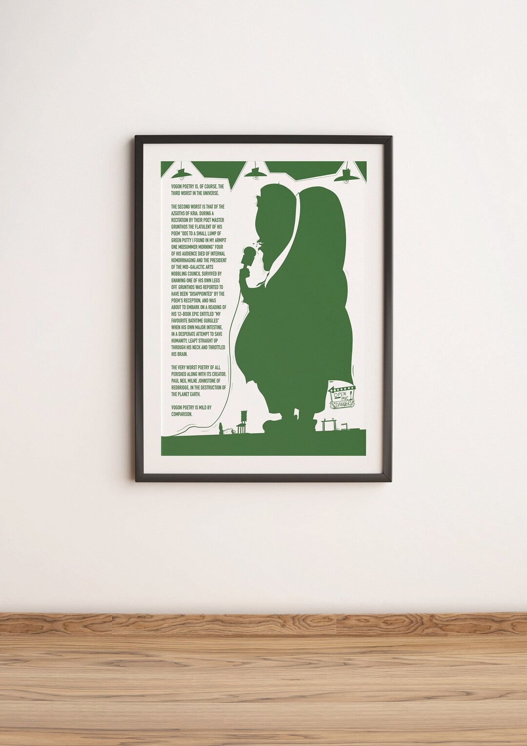 Hitchhiker's Guide to the Galaxy Vogon Poetry Print 8x10 Etsy