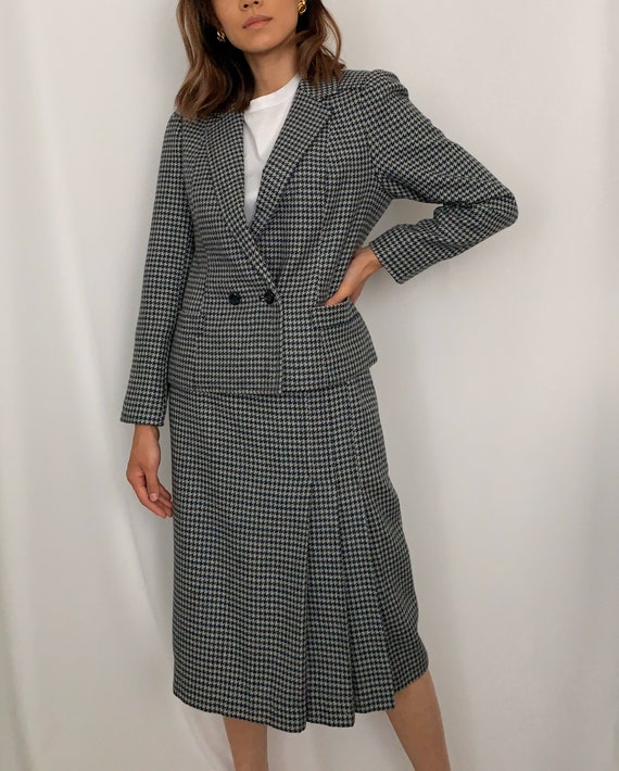 Vintage 1940s Grey Skirt Suit XS S