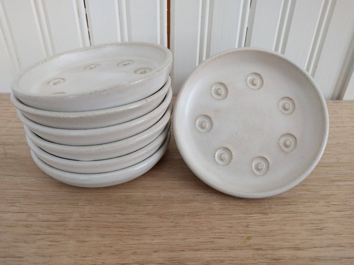 Handmade Ceramic Coaster Rustic White Ceramic Coaster Etsy