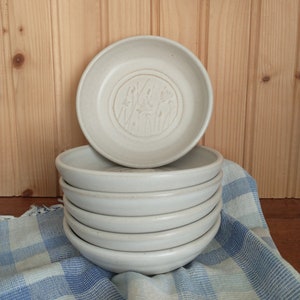 Handmade White Stoneware Prep Bowls, Rustic White Prep Bowls, Small White Kitchen Bowls, Dipping Bowls