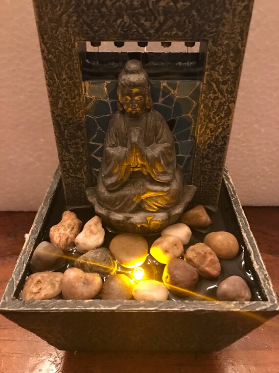Buddha Water Fountain Great For Indoor Outdoor Decor Etsy