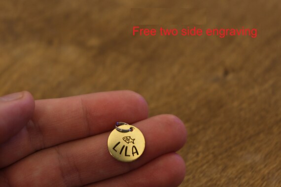 Cat id tag,Dog id tag,Personalized pet tag,Engraved Cat Tag, Collar Tag, Custom ID Tag, Pet ID Tag, Microchipped, Small tag,Tiny tag