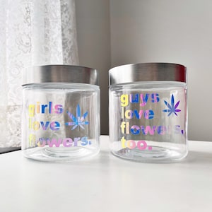 His & Hers Glass Jars + Air tight seals.