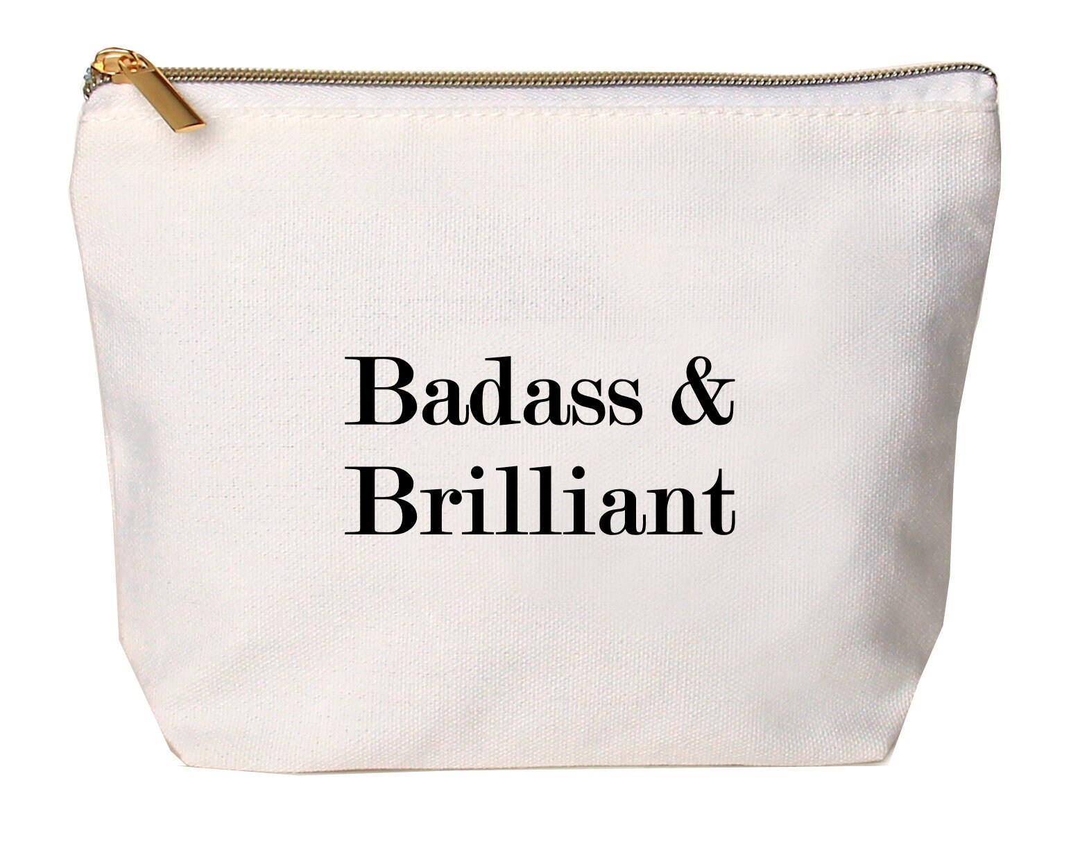 Jules Small Natural Canvas Zipper Bag, Every Girl Deserves A Man