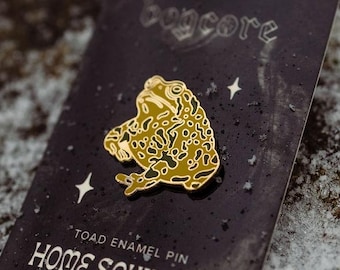 Toad Gold Enamel Pin