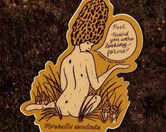 Morel Pinup Girl Sticker