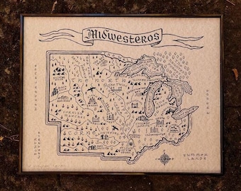 Midwesteros Map Print