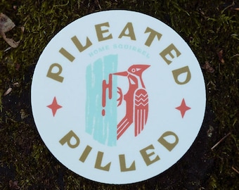Pileated Pilled Woodpecker Sticker