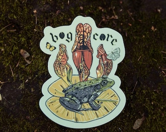 Bogcore Pitcher Plant Frog Sticker