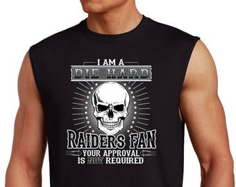 Die Hard 'Oakland Raiders Fan' Black Muscle T by CCustomsDesign