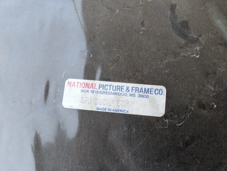 Encadré Publicitaire Vintage National Picture Frame Co – Thomas Jefferson – 12x16