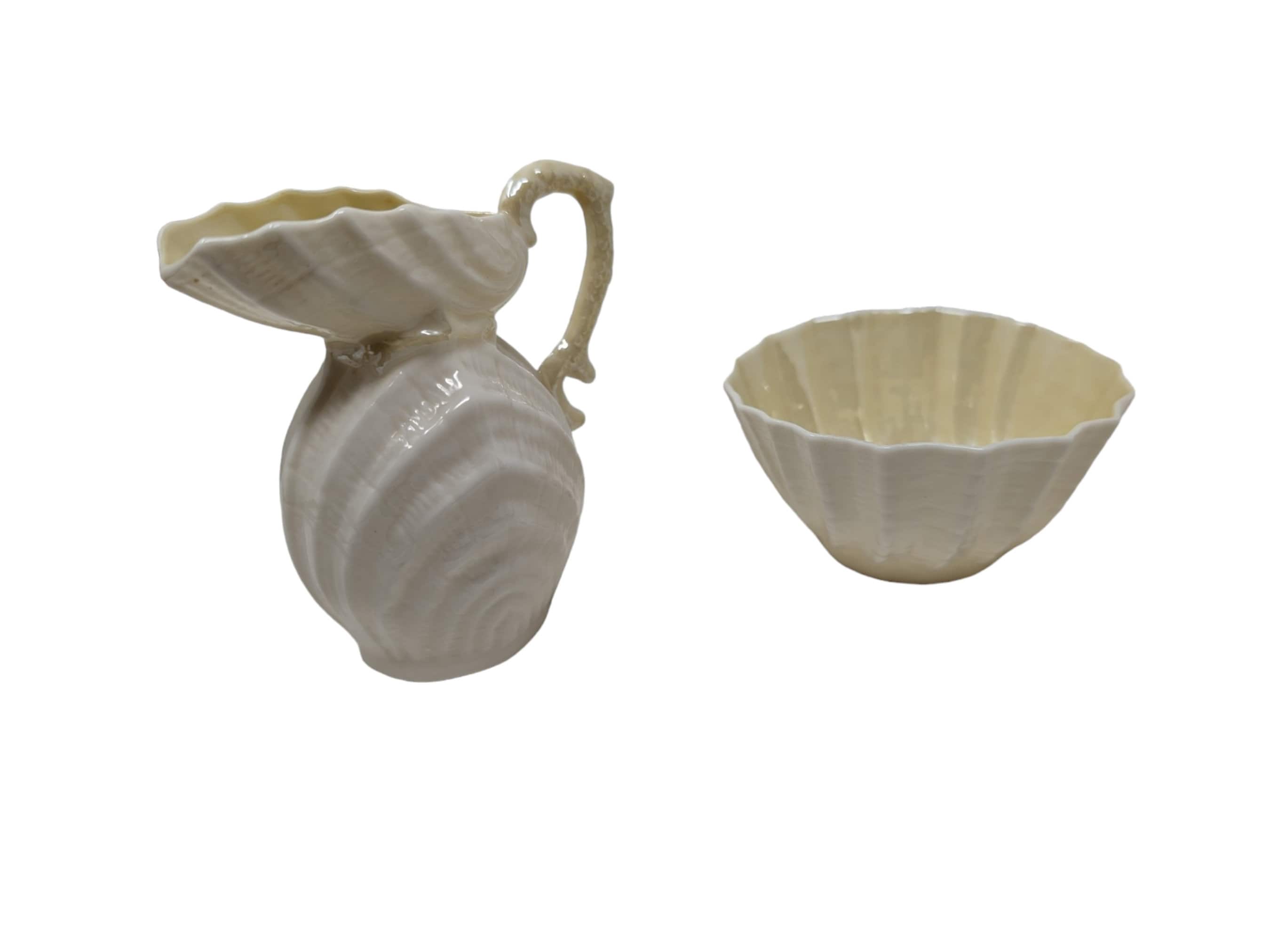 Belleek Creamer and Sugar - Etsy