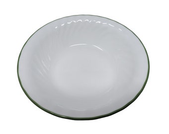 Corelle Chutney weiß grüner Rand 18 cm Suppe Müsli Schüssel Auslaufmuster