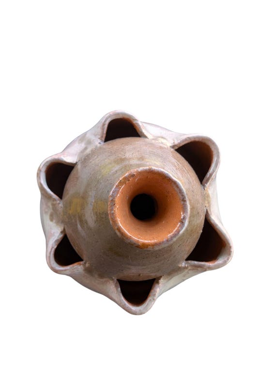 ヴィンテージ 1968 3.5 インチ サイン入り 煙突バッド花瓶 アース