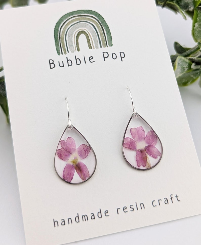 YUOIUX Handgefertigte Blumenohrringe - Blaue Denim Blumen Tropfen Schmuck Für Damen