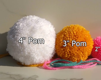 Oversized Sparkle Poms, Specialty Pompoms, Metallic Pompoms, 3 Pom Pom, 4  Pom, Large Poms, Pompoms for Hats, Handmade Crafts, Jumbo Pompom 