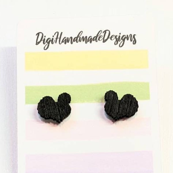 Silkie Chicken Earrings // Black Silkie Studs / Cute Silkies Earring / Black Hens / Hand Painted / Handmade Earrings / Stainless Steel Post