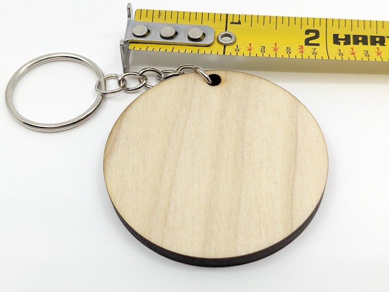 Round Key Discs Blank Wood Keychains, Oval Wooden Discs, Unfinished Wood Circles, Wood ...
