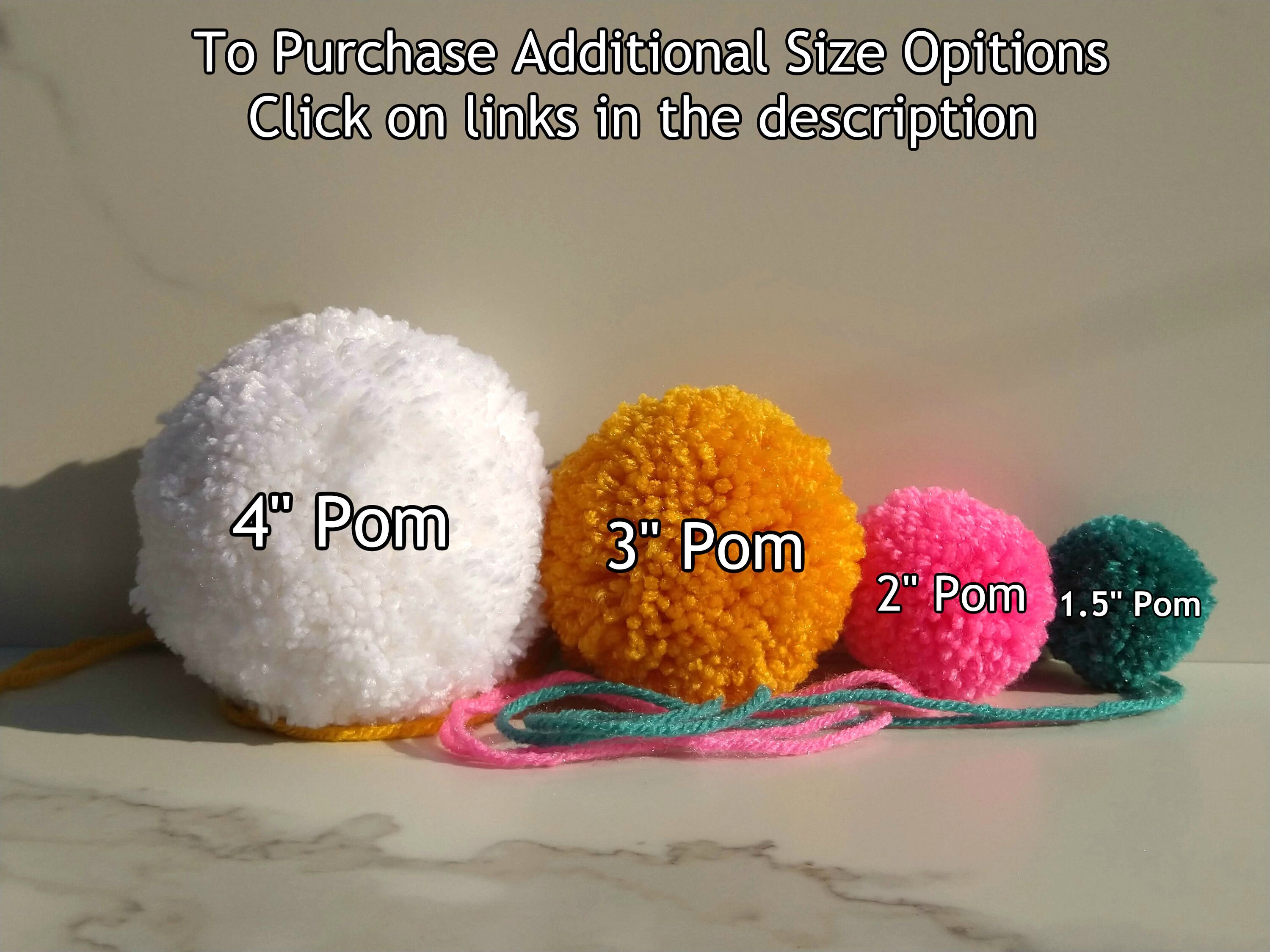 16 Pieces Faux Fur Pom Poms Balls Set Assorted Combo Pom Poms Set