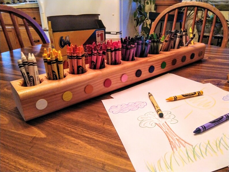 Crayon Organizer Desk Caddy Organizer Crayon Holder Crayons Etsy