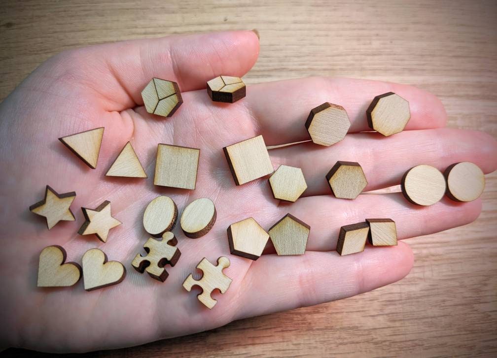 Wood Earring Blanks // DIY Earrings / Shapes / Geometric / Etsy