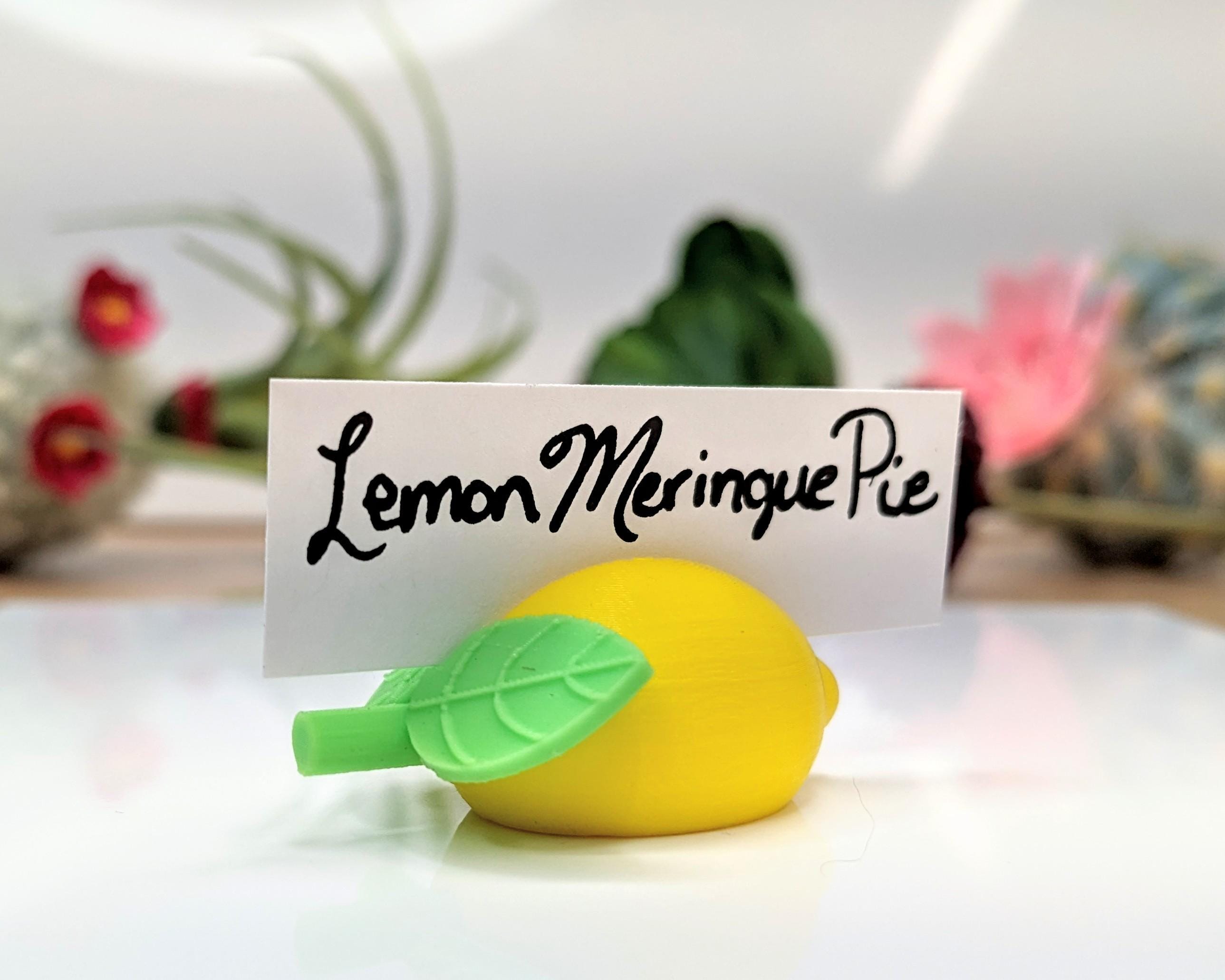 Lemon Citrus Place Card Holder, PLA - Etsy