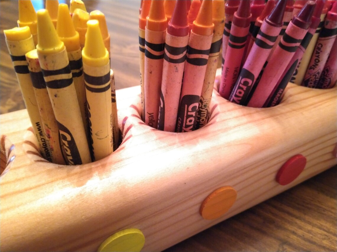 Crayon Organizer Desk Caddy Organizer Crayon Holder Crayons Etsy