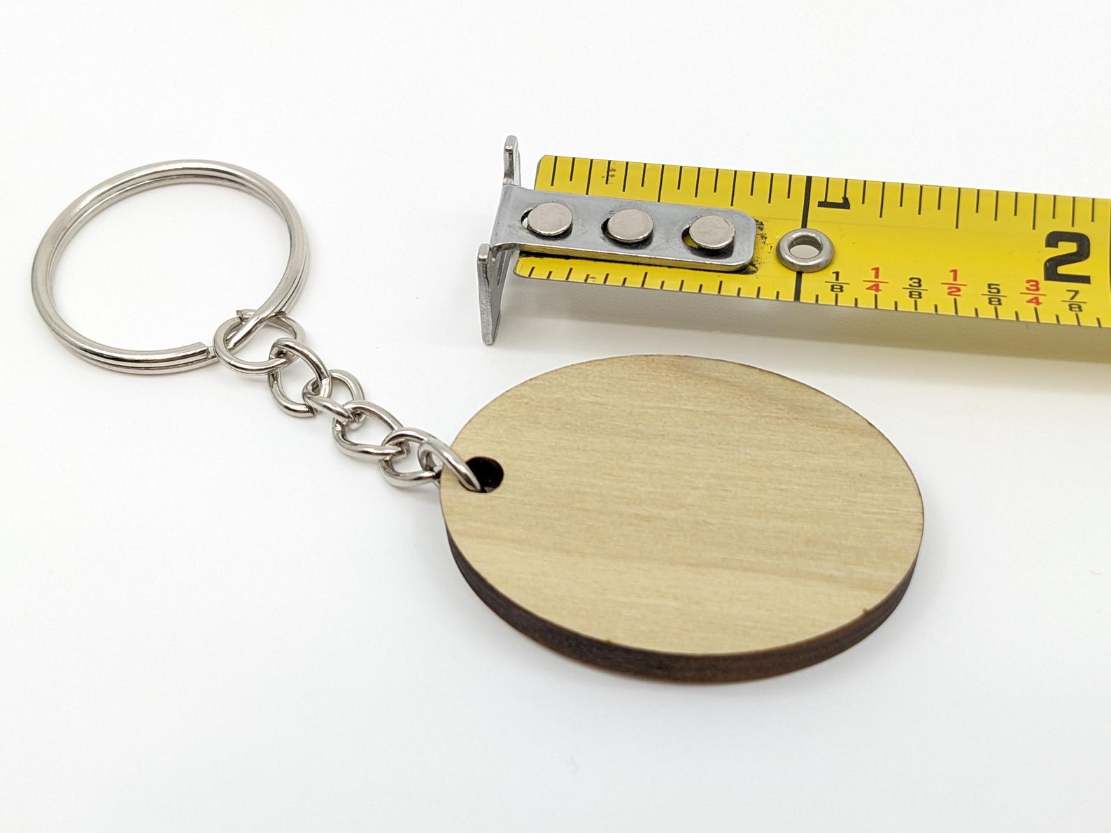 Round Key Discs Blank Wood Keychains, Oval Wooden Discs, Unfinished Wood Circles, Wood ...
