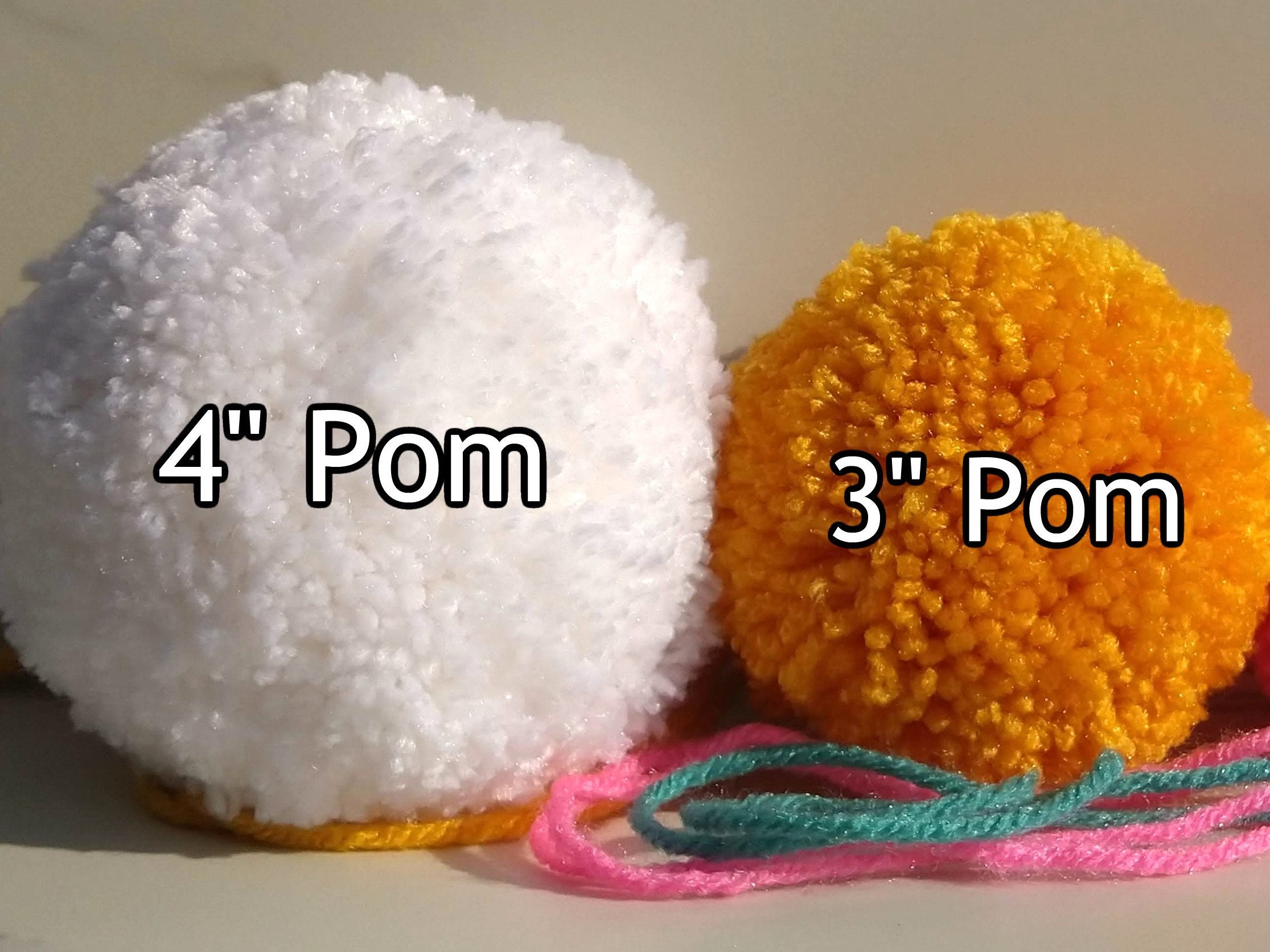 4 Pompom Pompoms Pom Oversize Etsy