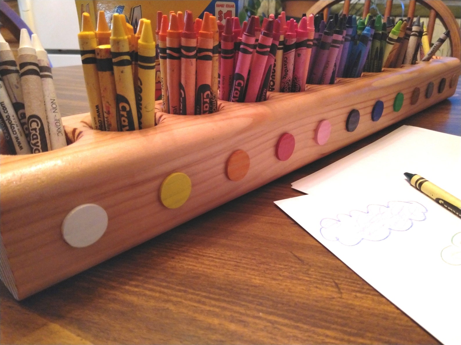 Crayon Organizer Desk Caddy Organizer Crayon Holder Crayons Etsy