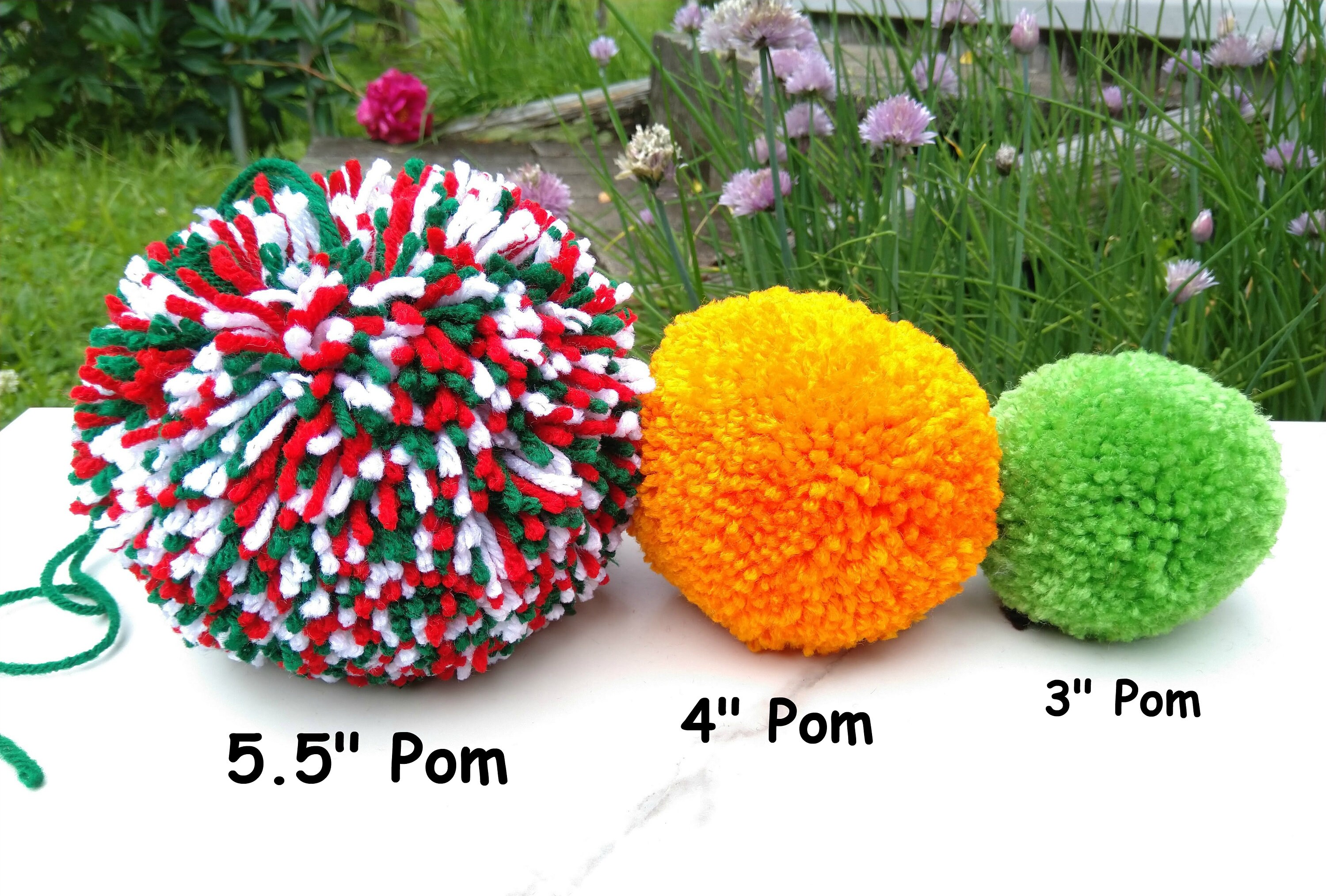 Jumbo 5 inch Pom Pom Pompoms Large pom poms Giant Pom Poms Etsy