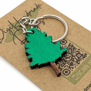 Redwood Tree Keychain // Redwoods Key Chain / Tree Lover / Gift for Nature Lover / Outdoorsy Gifts / Red Wood Forest / Woods / Woodland Gift