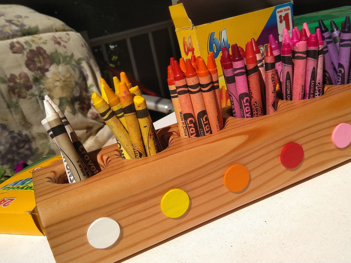 wall mounted crayon holder