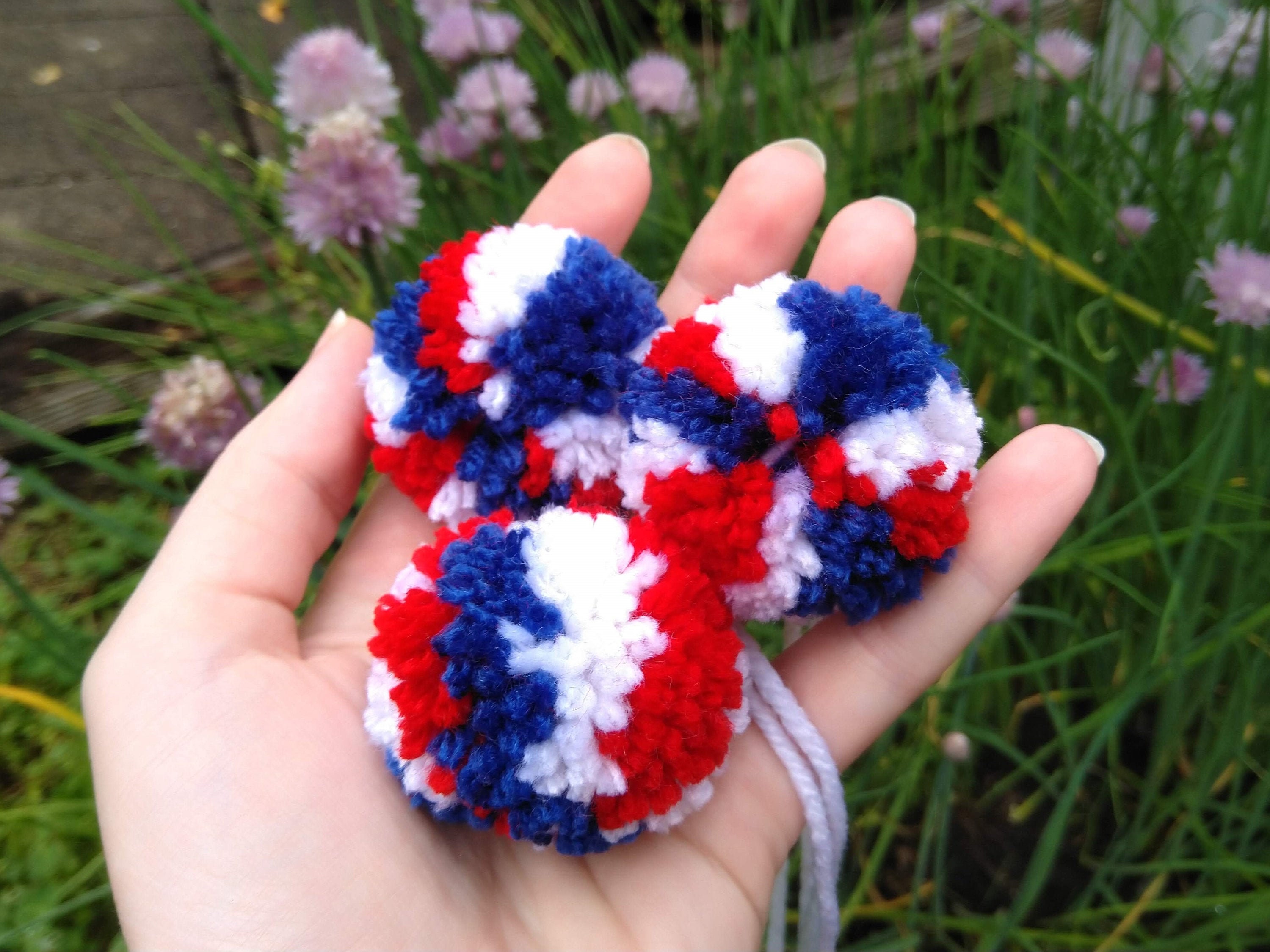 Dark Navy Blue Faux Fur Pom Poms for Knitted Hats Beanies Crafts