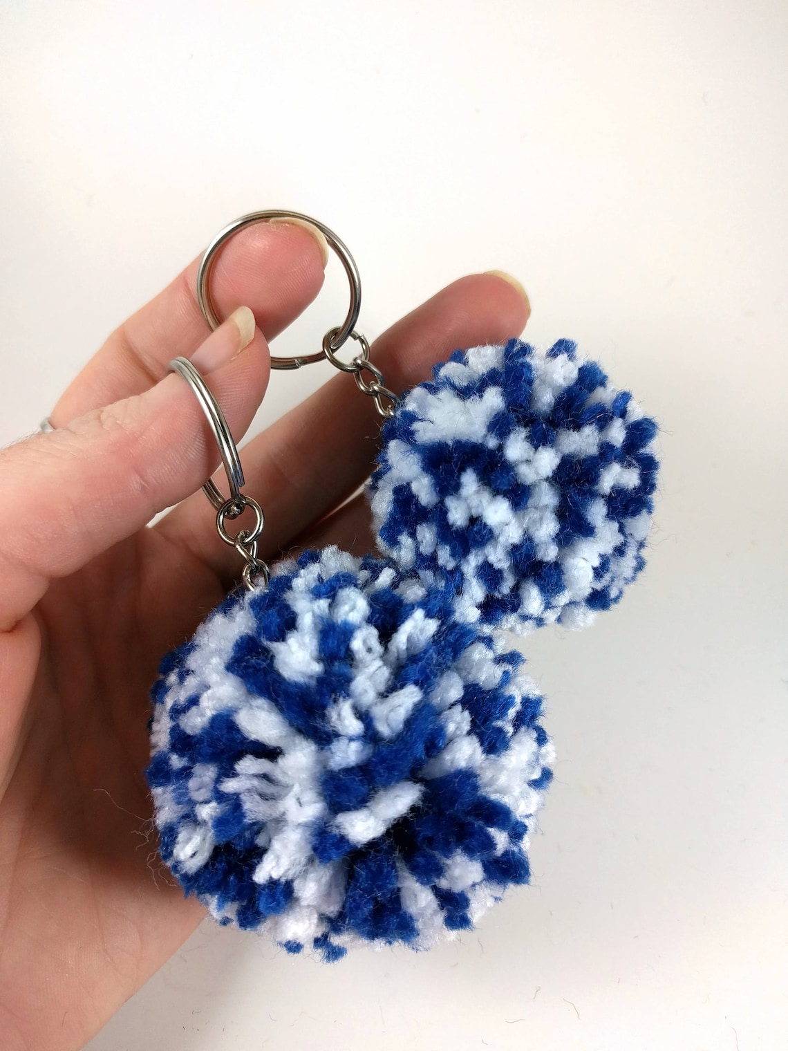 Pom Pom Keychain Party Favors Set of 10 Custom Keychain Etsy