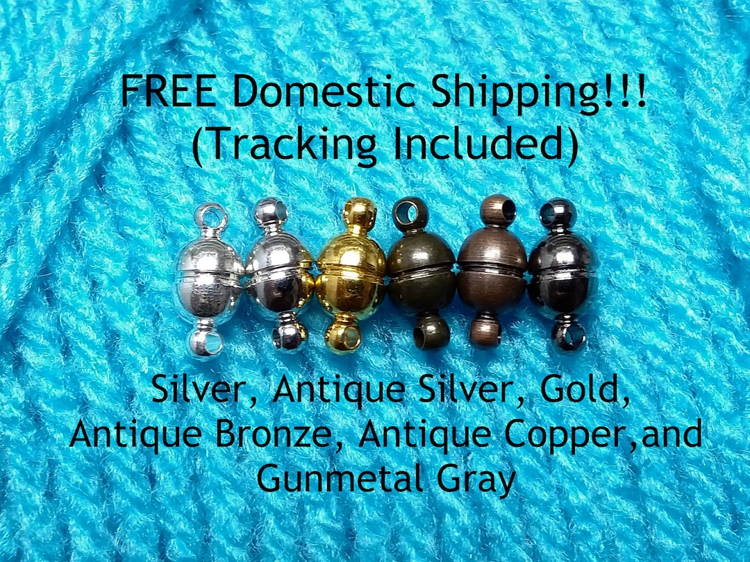 Clasp Set of 10, Free Shipping, Silver Clasp, Bronze Clasp