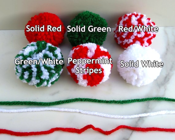 Christmas Pompoms, Holiday Poms, Pom Poms, Winter Pompoms, Christmas Decor,  Pom Poms for Crafts, Large Pompom, Holiday Pompoms, Pom Poms 