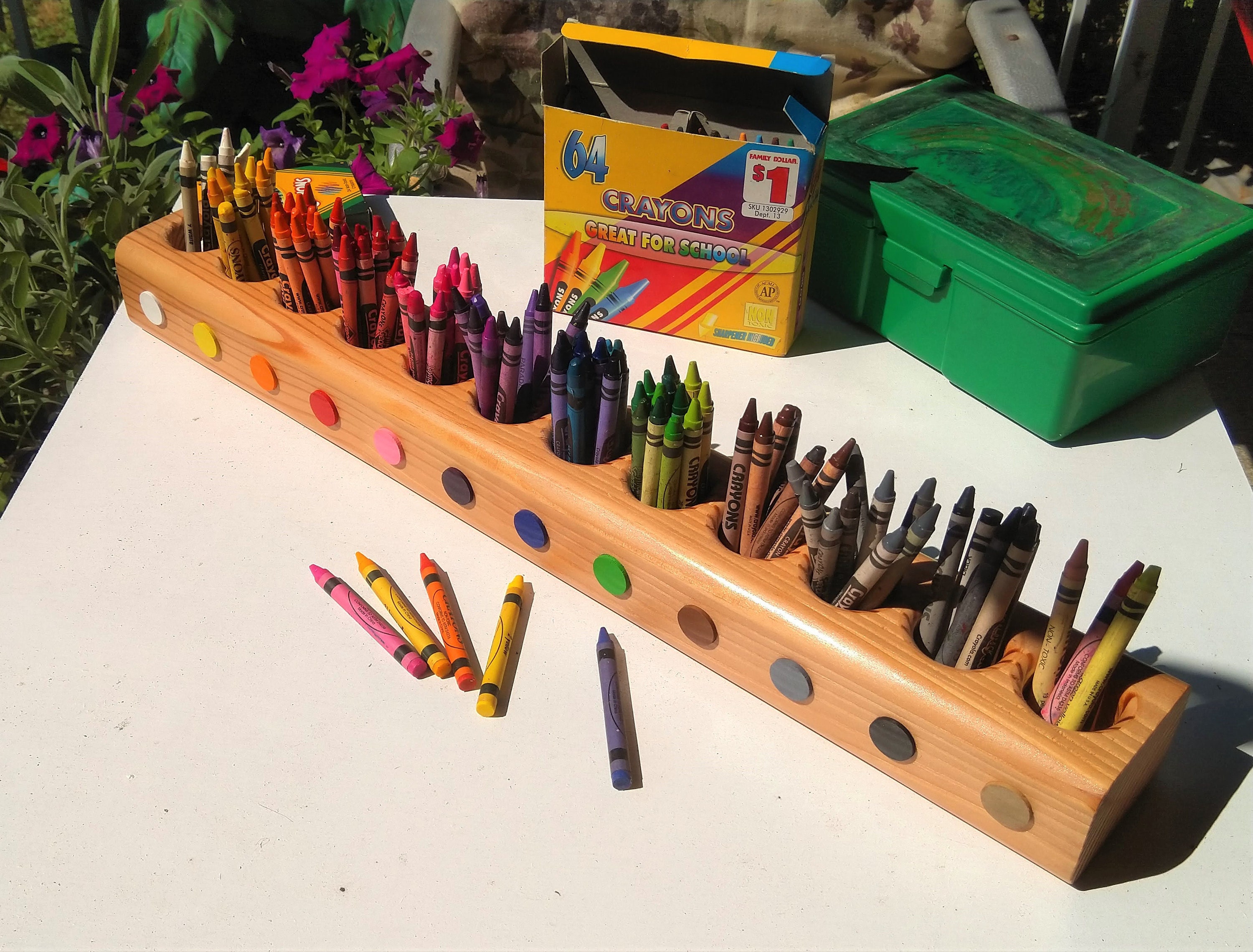 Crayon Organizer Desk Caddy Organizer Crayon Holder Crayons Etsy