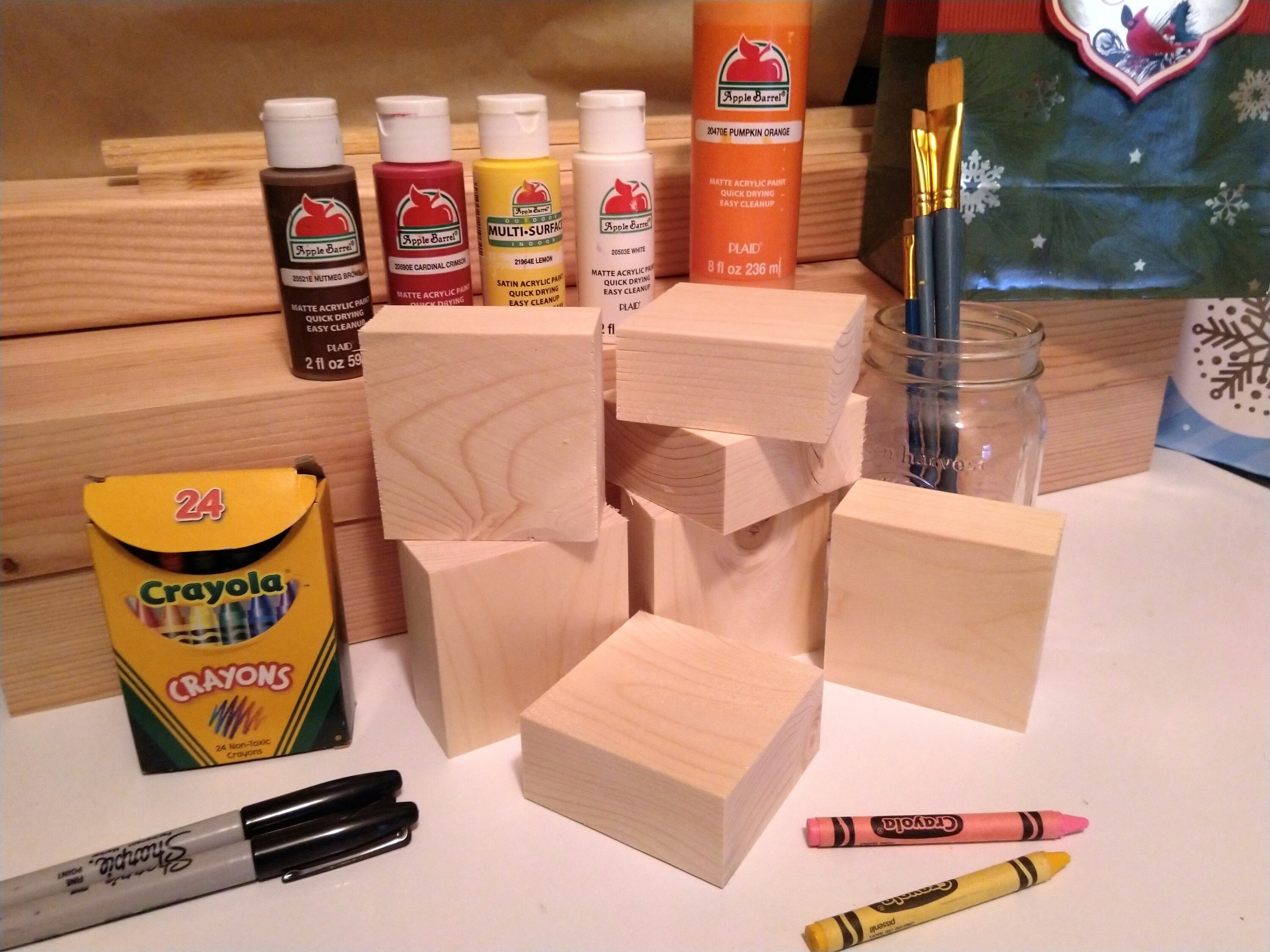 Craft Block Unfinished Stacking Blocks Wooden Block Blank Etsy