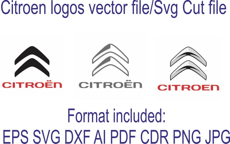 citroen logo vecteur citroen logo svg couper fichier | etsy