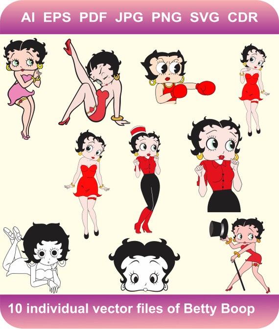 570px x 673px - Betty Boop vector files download, Betty Boop cartoon characters vector  download