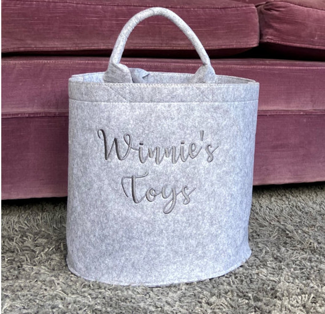 Personalised Embroidered Pet Canvas Toy Bag Dog Toy Basket Etsy UK