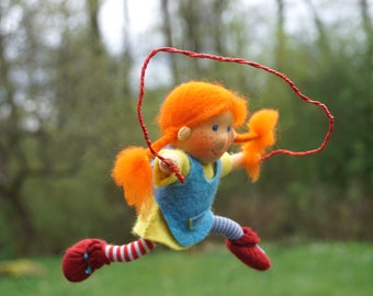 Child with skipping rope
