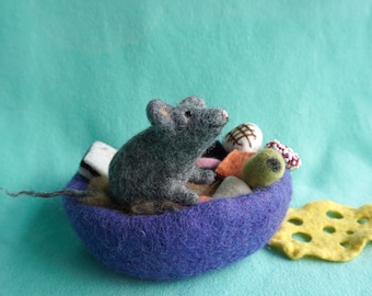 Mouse with sweets and cheese