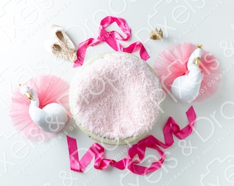 Ballerina Princess Digital Backdrop, Digital Backdrop for Newborn, Newborn Digital Background, PNG Baby Backdrop, Backdrop for Photoshop