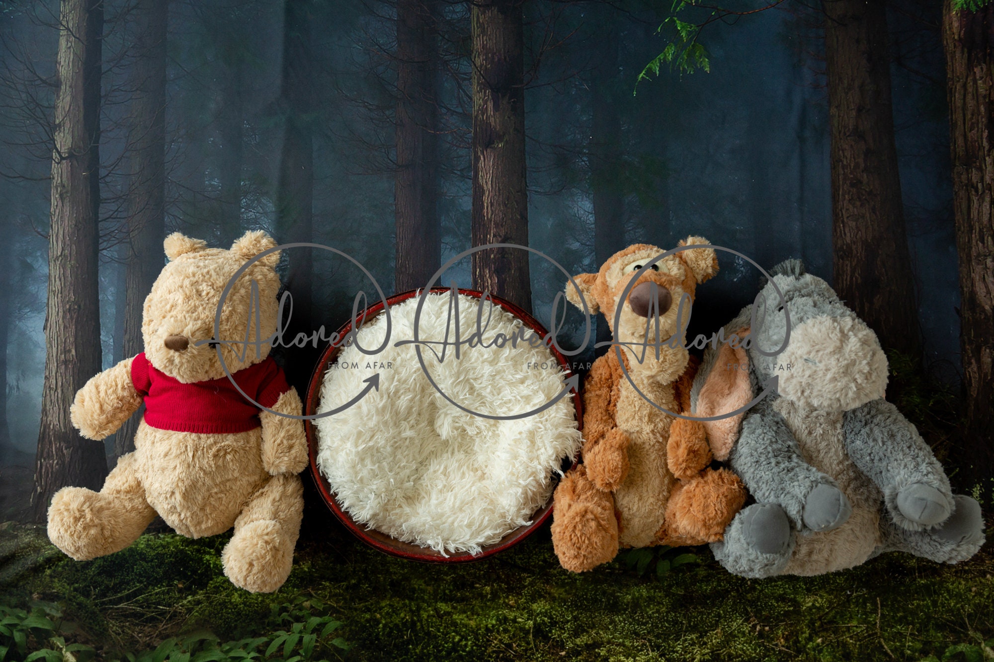 Winnie the Pooh Digital Backdrop Digital Backdrop for Etsy