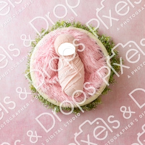 Pink Floral Newborn Digital Backdrop, Digital Backdrop for Newborn, Newborn Digital Background, PNG Baby Backdrop, Backdrop for Photoshop