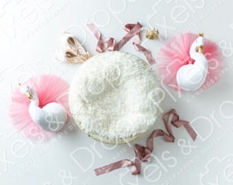 Ballerina Newborn Digital Backdrop, Digital Backdrop for Newborn, Newborn Digital Background, PNG Baby Backdrop, Backdrop for Photoshop